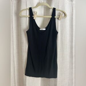 Co. Ribbed silk tank